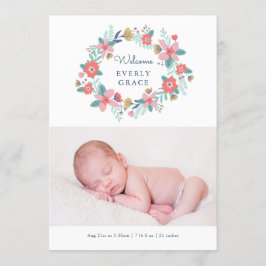 Anúncio de Nascimento Floral do Jardim