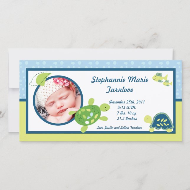 Anúncio de Nascimento Foto 4x8 Tartaruga Recife Oc (Frente)