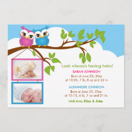 Anúncio de Nascimento Foto de Garota da Coruja dos