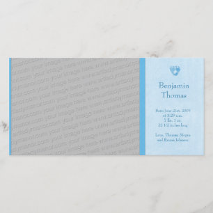 Anúncio de Nascimento Fotográfico de Pegadas do Be