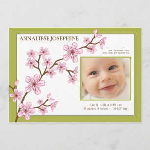 Anúncio de Nascimento Menina Flor de Cerejeira : b