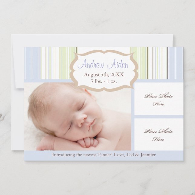 Anúncio de Nascimento Menino (Frente)