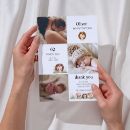 Anúncio de Nascimento Minimalista