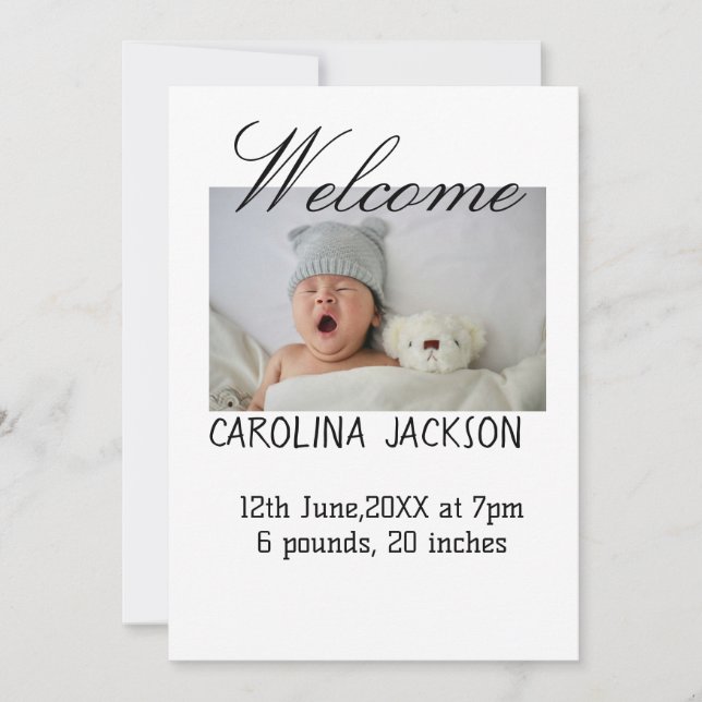 Anúncio de nascimento moderno da nova nascer (Frente)