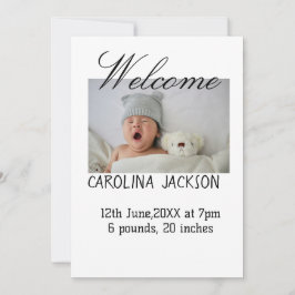 Anúncio de nascimento moderno da nova nascer