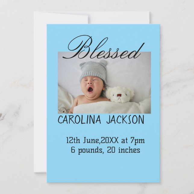 Anúncio de nascimento moderno da nova nascer (Frente)