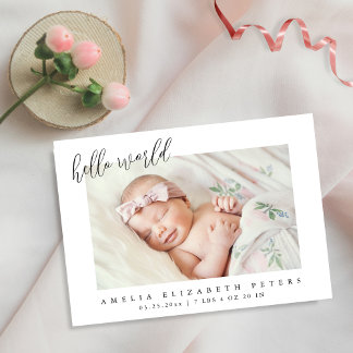 Anúncio de Nascimento Moderno Simples