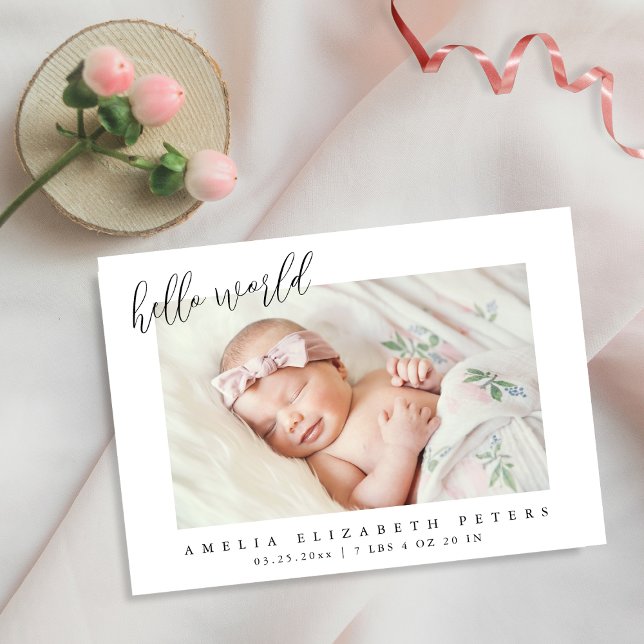 Anúncio de Nascimento Moderno Simples (Criador carregado)