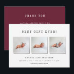 Anúncio de nascimento moderno simples com várias f<br><div class="desc">O melhor presente de todos! Cartão de anúncio de nascimento moderno simples com várias fotos. Com espaço para detalhes ou mensagem no verso.</div>