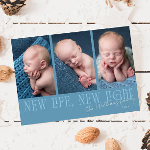 Anúncio de Nascimento New Life New Light Denim Azu