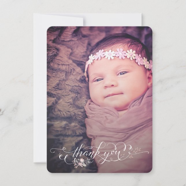 Anúncio de Nascimento Obrigada pela Presença da Me (Frente)