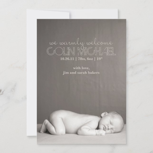 Anúncio de Nascimento Personalizado (Frente)