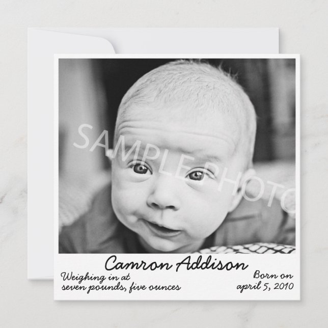 Anúncio de Nascimento Preto (Frente)