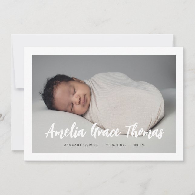 Anúncio de nascimento simples (Frente)