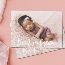 Anúncio de Nascimento Simples Moderno com Foto Com