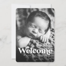 Anúncio de nascimento vertical azul de boas-vindas