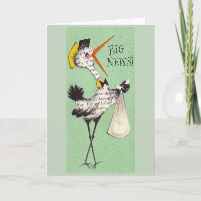 Anúncio de Nascimento Vintage (Frente)