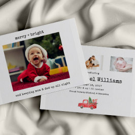 Anúncio de Natal de Bebê Engraçado Minimalista