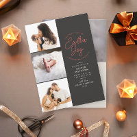 Anúncio de Natal de Cinza de Férias de Joy Extra