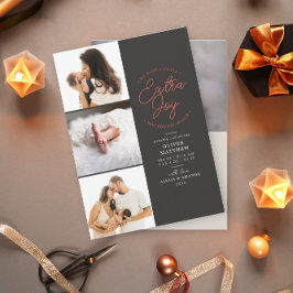 Anúncio de Natal de Cinza de Férias de Joy Extra