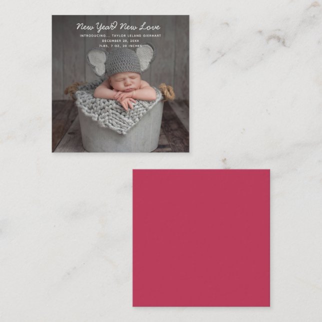 Anúncio de Natal de Natal de Ano Novo Foto (Frente/Verso)