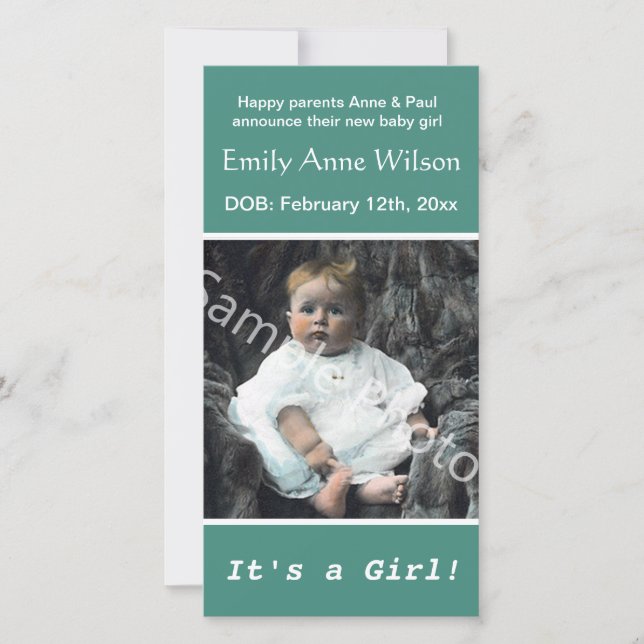 anúncio de natal do bebê. adicione sua foto (Frente)