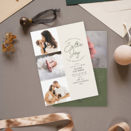 Anúncio de Natal Verde com Foto de Alegria Extra