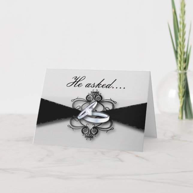 anúncio de noivado alianças ele pediu (Frente)