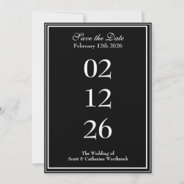 Anúncio de Noivado Classy Save the Date