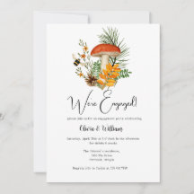 Anúncio de Noivado de Cogumelo da Floresta de Qued