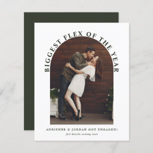 Anúncio de Noivado de Foto em Arco Moderno de Orça