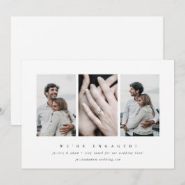 Anúncio de Noivado de Foto Mínimo 3 Elegante