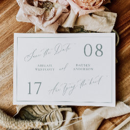 Anúncio de Noivado Dusty Sage Save the Date