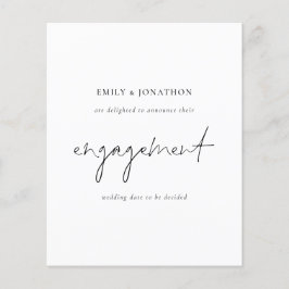 Anúncio de Noivado Minimalista do Script de Orçame