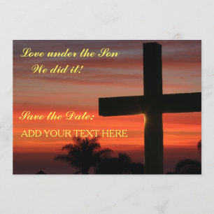 Anúncio de Noivado Salve a Data Cristão