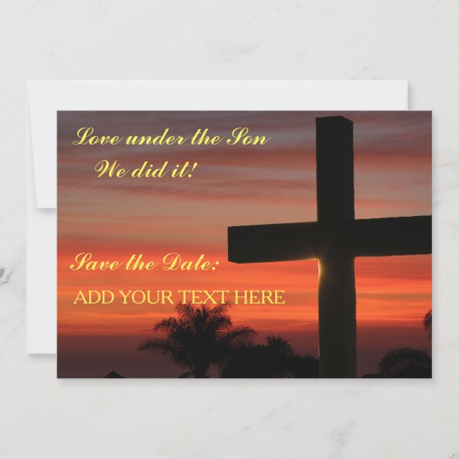 Anúncio de Noivado Save The Date Cristão (Frente)