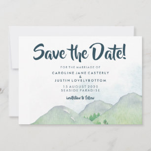 Anúncio de Noivado Save the Date das Montanhas Neb