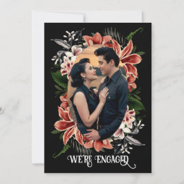 Anúncio de Noivado Sombrio e Atmosférico com Foto