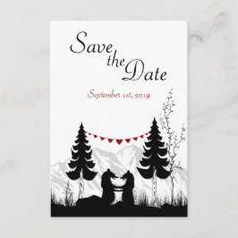 Anúncio de Noivado Ursos da Montanha Salvam a Data