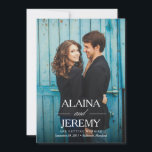 Anúncio de Nomes Lindos para Salvar a Data<br><div class="desc">Este Salvar a Data apresenta seus nomes de forma proeminente sobre sua foto de sangria total.</div>