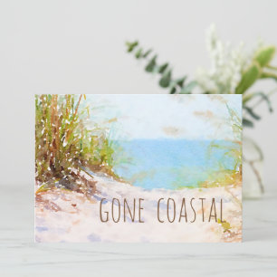 Anúncio de Nova Casa na Praia com Aquarela Gone Co