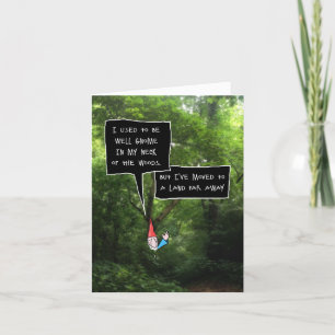 Anúncio de novo endereço com Gnome em Floresta