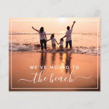 Anúncio de Novo Endereço da Foto da Família de Orç