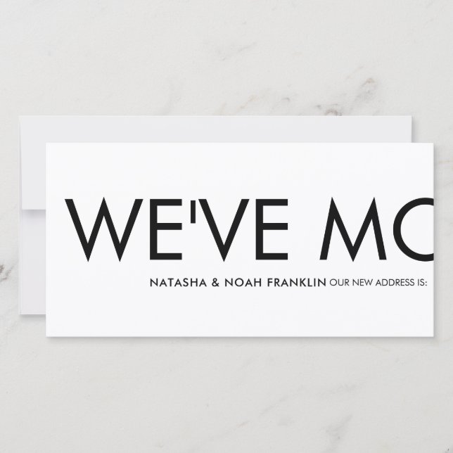 Anúncio de Novo Endereço Divertido (Frente)