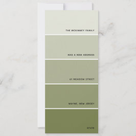 Anúncio de Novo Endereço do Olive Paint Swatch