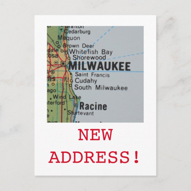 Anúncio de novo endereço em Milwaukee (Frente)