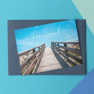 Anúncio de Novo Endereço Mudado Praia Oceano