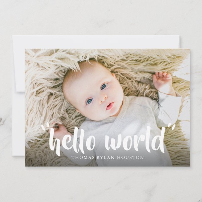 Anúncio de Novo Nascimento do Mundo (Frente)