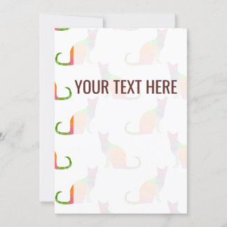 Anúncio de Padrão de Cat Colorido de Baixa Polia