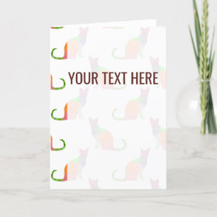 Anúncio de Padrão de Gato Colorido de Baixa Polia